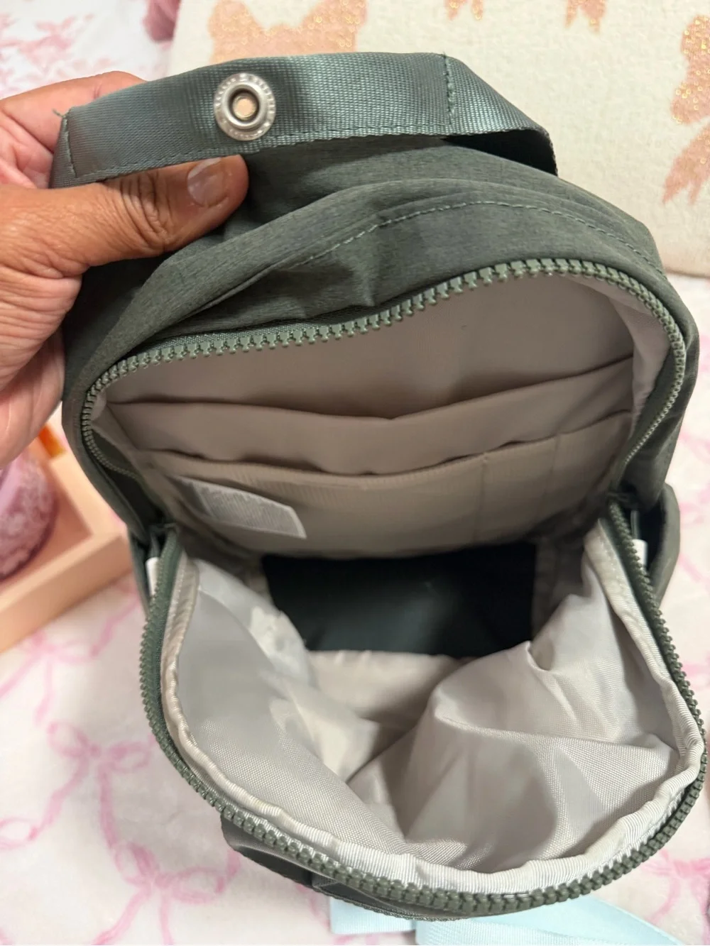 The North Face Dark Olive Green Mini Backpack
